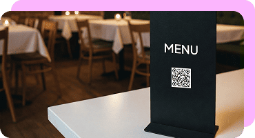 restaurant menu turn qr code