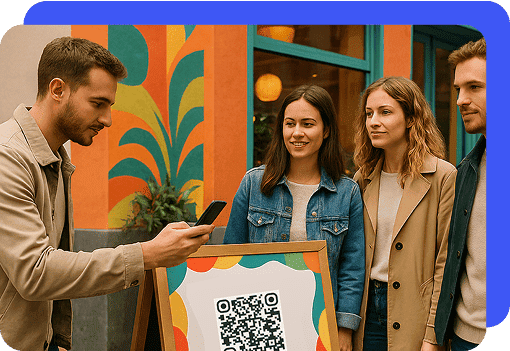 QR code customers reserve a table