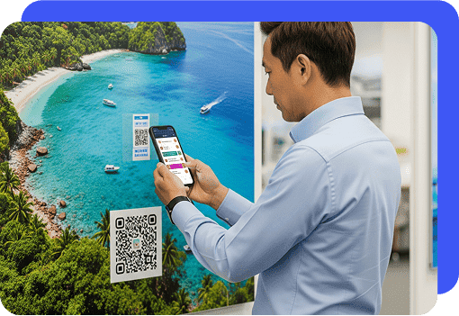 content for travelers on the go qr code