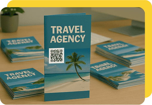 qr code to printed ads and brochures