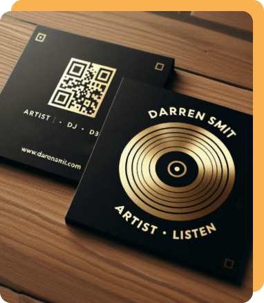 artist qr code card