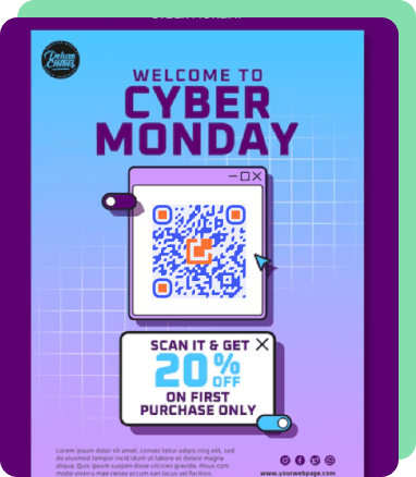 cyber monday discount qr code