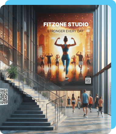 gym qr code poster