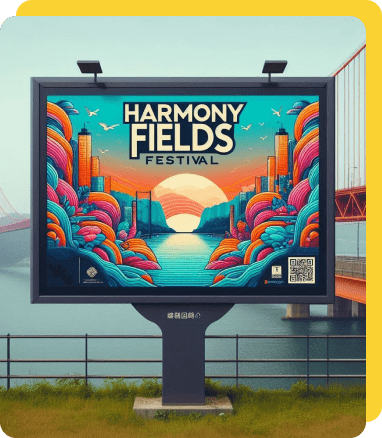 music festival qr code billboard