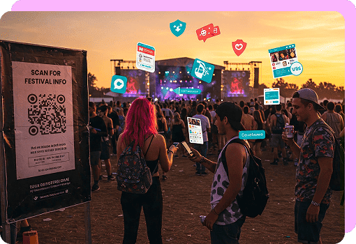 event qr code for music festivals