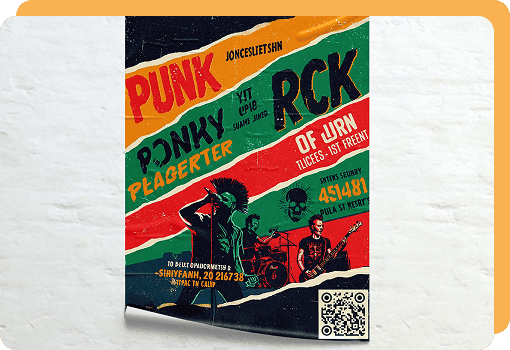 social media qr code for bands